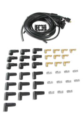 ACCEL - ACCEL 4041K Universal Super Stock Spark Plug Wire Set 90-DEG Boots 8mm Black