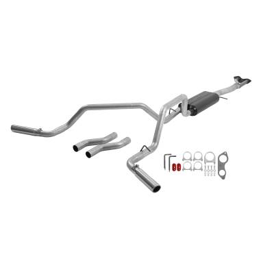 Flowmaster - Flowmaster 17470 American Thunder Catback Exhaust Kit for Chevy/GMC Ext Cab 5.7