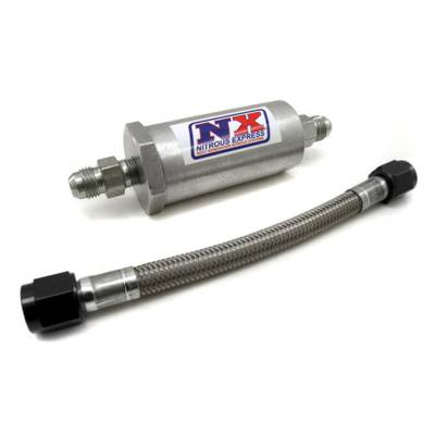 Nitrous Express - Nitrous Express 15610 -6AN Pure-Flo Nitrous Filter w/7" Braided Line
