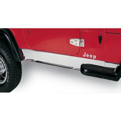 Rugged Ridge - Rugged Ridge 11145.01 Rocker Panel Cover Stainless Steel for Jeep Wrangler