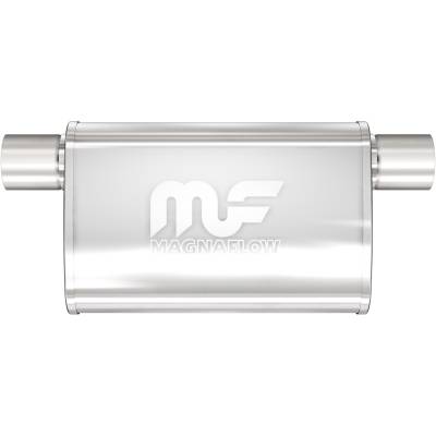 MagnaFlow Exhaust Products - MagnaFlow 11376 Straight-Through Muffler 2.5" Offset Same Side 4x11x9 Body