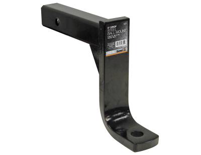 Buyers - Buyers 2" Ball Mount w/8" Drop x 10" Long Tube Black 1803017