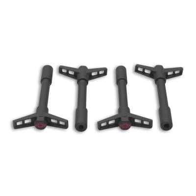 Proform - Proform 141-756 Valve Cover Wing Nut Bow Tie Emblem Black Crinkle