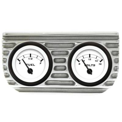 Vintage Parts - Vintage Parts VPAGB2FV Finned Dual Bezel Mount w/Aurora Fuel & Volt Gauges