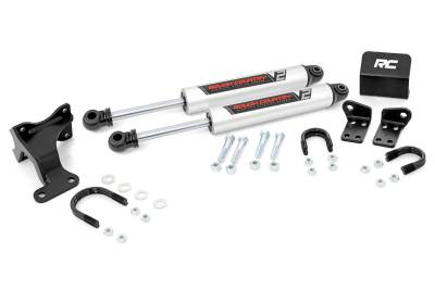 Rough Country Suspension Systems - Rough Country 8734970 V2 Dual Steering Stabilizer 2"-8" Lift for 07-18 Jeep JK