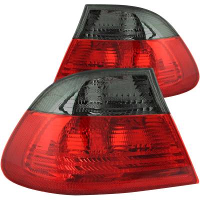 Anzo USA - Anzo USA Chrome Euro Taillight Set Red/Smoke Lens BMW 3-Series Coupe 221202