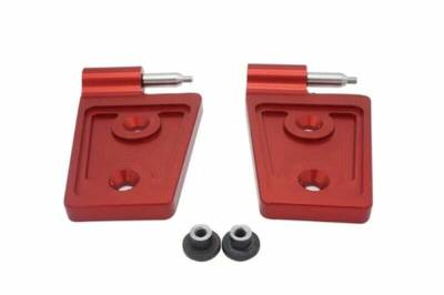 Royal Hooks - Royal Hooks Billet Aluminum Hood Hinges Red for Jeep Wrangler JK RHO-12013-RD