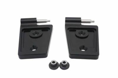 Royal Hooks - Royal Hooks Billet Aluminum Hood Hinges Black for Jeep Wrangler JK RHO-12013-BK