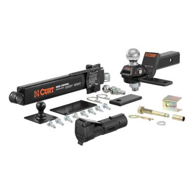 CURT - RV Towing Starter Kit (Cushion Hitch, Sway Control, Echo Brake Controller)