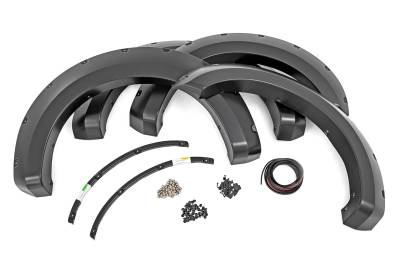Rough Country Suspension Systems - Rough Country Pocket Fender Flares Black 17-22 Super Duty F-F21112A