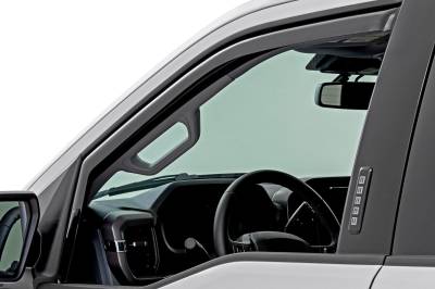 Rough Country Suspension Systems - Rough Country 831524 In-Channel Smoke Window Rain Guards for 15-26 Ford SD Crew