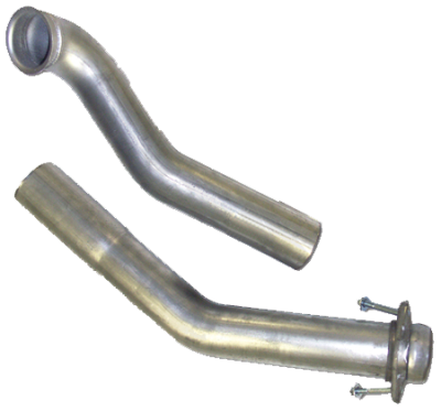 Diamond Eye Performance - Diamond Eye 122004 Downpipe 3" Aluminized 1994-1997.5 Ford 7.3L