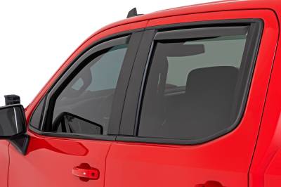 Rough Country Suspension Systems - Rough Country In-Channel Smoke Window Rain Guards Silverado/Sierra Crew 811924