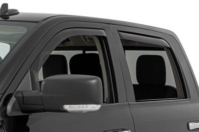 Rough Country Suspension Systems - Rough Country In-Channel Smoke Window Rain Guards for 09-18 Ram Crew 840924