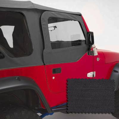 Rugged Ridge - Rugged Ridge 13714.15 Upper Soft Door Kit Black Denim for Jeep Wrangler