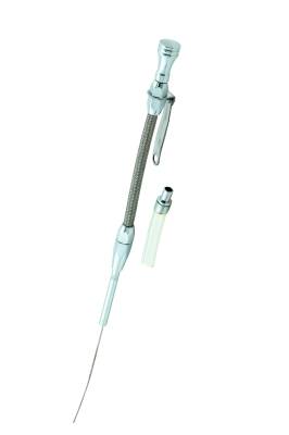 Mr Gasket - Mr Gasket 9705G Oil Dipstick Braided Stainless Steel Block Mount
