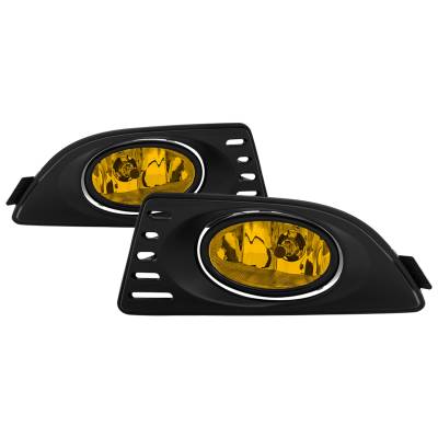 Spyder Auto - Spyder Auto 5020680 Fog Lights Black/Yellow for 05-06 Acura RSX