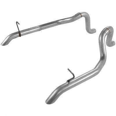 Flowmaster - Flowmaster 15805 Prebent Exhaust Tailpipe Kit 2.5" Rear Exit PAIR Aluminized