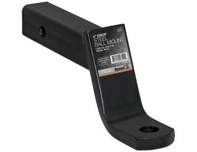 Buyers - Buyers 2" Ball Mount w/4" Drop x 10" Long Tube Black 1803013