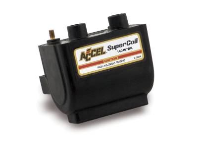 ACCEL - ACCEL 140407BK SuperCoil Performance Ignition Coil Dual Fire 2.3 Ohms Res Black