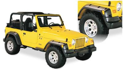 Bushwacker - Bushwacker Pocket Style Front/Rear Fender Flares Black for Jeep TJ 10913-07