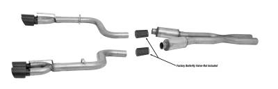 Gibson Performance Exhaust - Gibson Performance 617010-B Split Rear Cat-Back Exhaust System Stainless