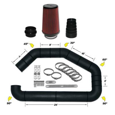 Airaid - Airaid 101-401 UBI "U-Build-It" Universal Cold Air Intake Kit 4.0" w/Filter