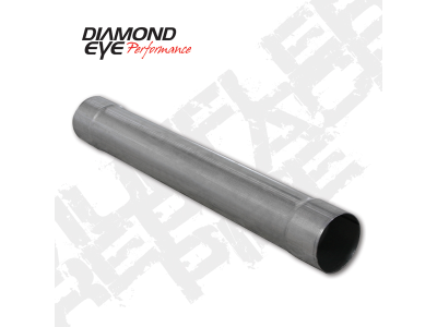 Diamond Eye Performance - Diamond Eye 510205 Muffler Replacement Pipe 4" Single In Single Out Aluminized 3