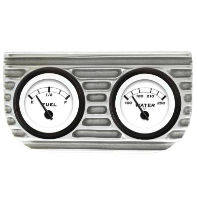 Vintage Parts - Vintage Parts VPAGB2FW Finned Dual Bezel Mount w/Aurora Fuel & Water Gauges