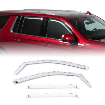 Putco - Putco 480038 Chrome Window Deflectors for 15-20 Suburban/Yukon XL/Escalade