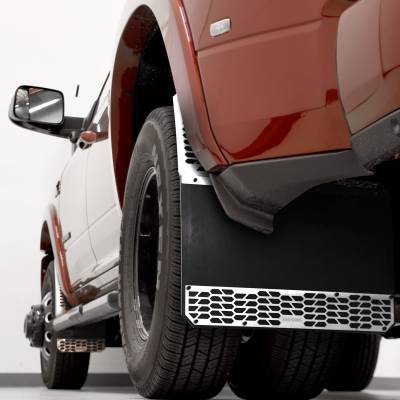Putco - Putco 78045 Polished SS HEX Mud Skins Rear for 19-25 Ram 3500 Dually