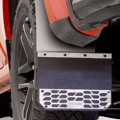 Putco - Putco 78402 Solid SS Brushed Mud Skin Rear for 14-18 Silverado/Sierra 1500