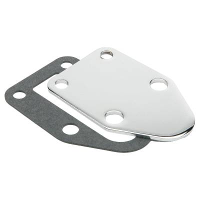 Mr Gasket - Mr Gasket 1515 Fuel Pump Block-Off Plate Chrome Plated