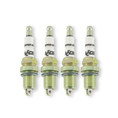 ACCEL - ACCEL 0786-4 U-Groove Resistor Spark Plug 14mm Thread .750" Reach 4PC