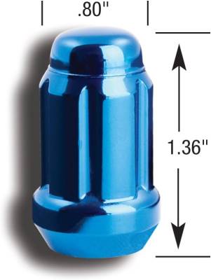 Gorilla Automotive - Gorilla 21128BL Small Lug Nut Acorn Blue 3/4" 13/16" Dual 12mm x 1.25