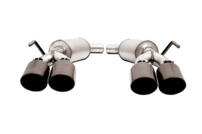 Gibson Performance Exhaust - Gibson Performance 619718B Black Elite Axle-Back Dual Exhaust System
