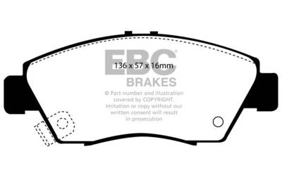 EBC Brakes - EBC Brakes DP2891 Greenstuff 2000 Series Sport Brake Pads