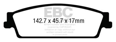 EBC Brakes - EBC Brakes UD1707 Ultimax Brake Pads