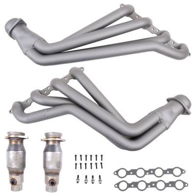 BBK Performance Parts - BBK Performance 4054 1.875" Long Tube Headers w/Converters for 10-15 Camaro SS