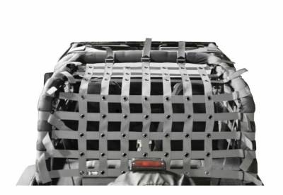 Steinjager - Steinjager Rear Teddy Top Cargo Net-Gray for Wrangler YJ J0047027