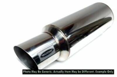 BLOX - BLOX Racing BXEX-00106 60.5mm Street Muffler Straight Tip