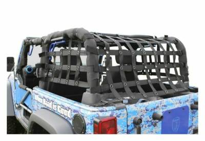 Steinjager - Steinjager Rear Teddy Top Cargo Net Black for Wrangler JK 2DR J0045964