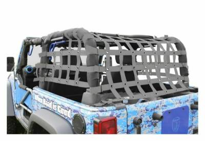 Steinjager - Steinjager Rear Teddy Top Cargo Net-Gray for Wrangler JK 2DR J0047015