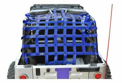 Steinjager - Steinjager Rear Teddy Top Cargo Net-Blue for 03-06 Wrangler LJ J0047377