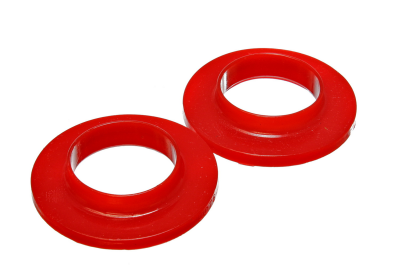 Energy Suspension - Energy Suspension 9.6118R Coil Spring Isolator Set Rear Polyurethane Red