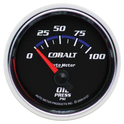 AutoMeter - AutoMeter 6127 Air Core Cobalt Oil Pressure Gauge 0-100PSI 2-1/16"