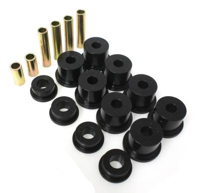 Energy Suspension - Energy Suspension 4.2121G Leaf Spring Bushing Set Front Polyurethane Black