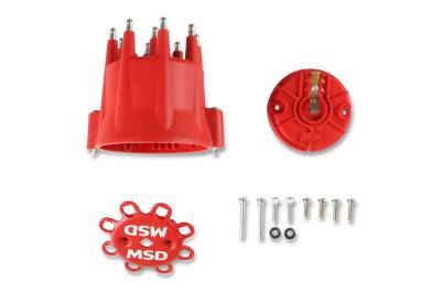 MSD - MSD Ignition 84335 Red Distributor Cap & Rotor Kit