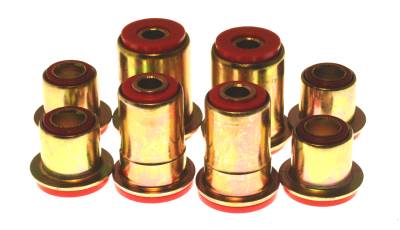 Energy Suspension - Energy Suspension 3.3101R Control Arm Bushing Set Front Polyurethane Red