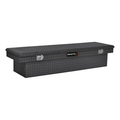 TrailFX - TrailFX 110722 Crossover Tool Box Single Lid 19"x72"x13" Black Aluminum